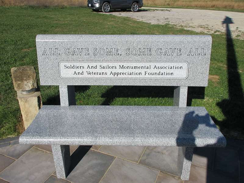 Memorial built by the Veterans Appreciation Foundation at Straker Lake at the Wilds.